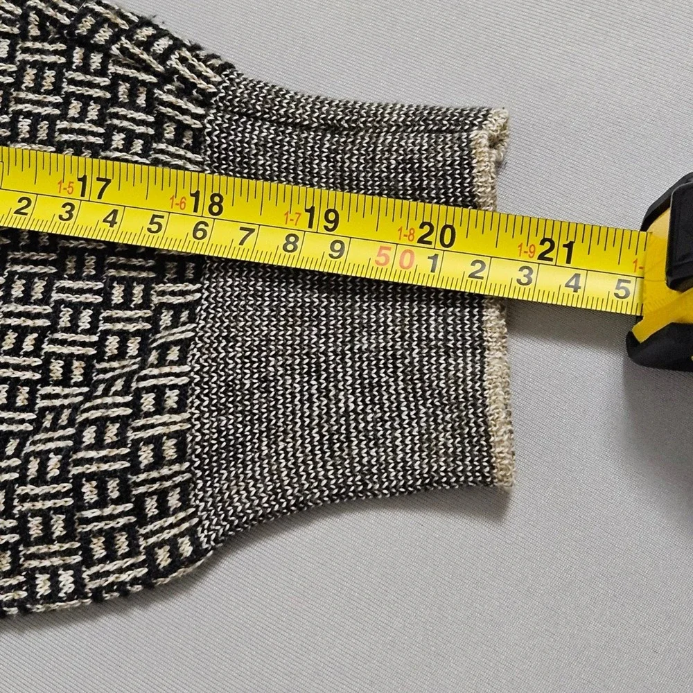 Vintage 90s GrandpaCore Jos A Bank Italian Knit Gray Cream Sweater XL‎ CozyCore